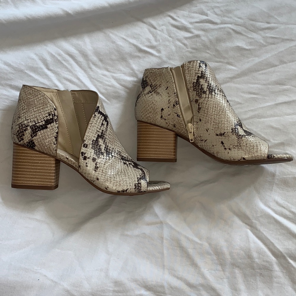 Fergalicious Snake Print Heels